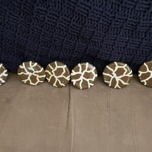 6 Ceramic Giraffe Drawer Pulls
